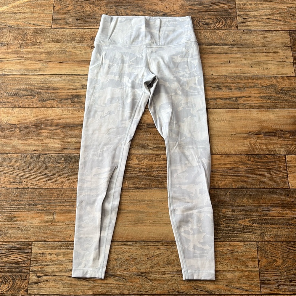 lululemon athletica Light Gray Camo High-Rise Leggings